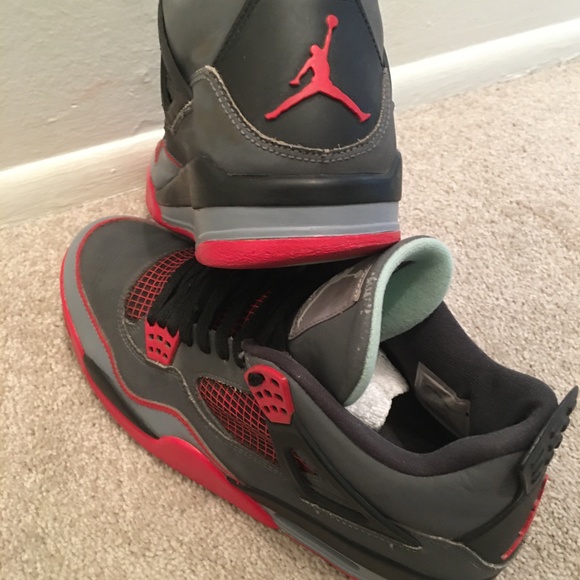 CUSTOM Jordan Retro 4 Green Glows Size 10.5 One Of A Kind Infrareds - Picture 4 of 7